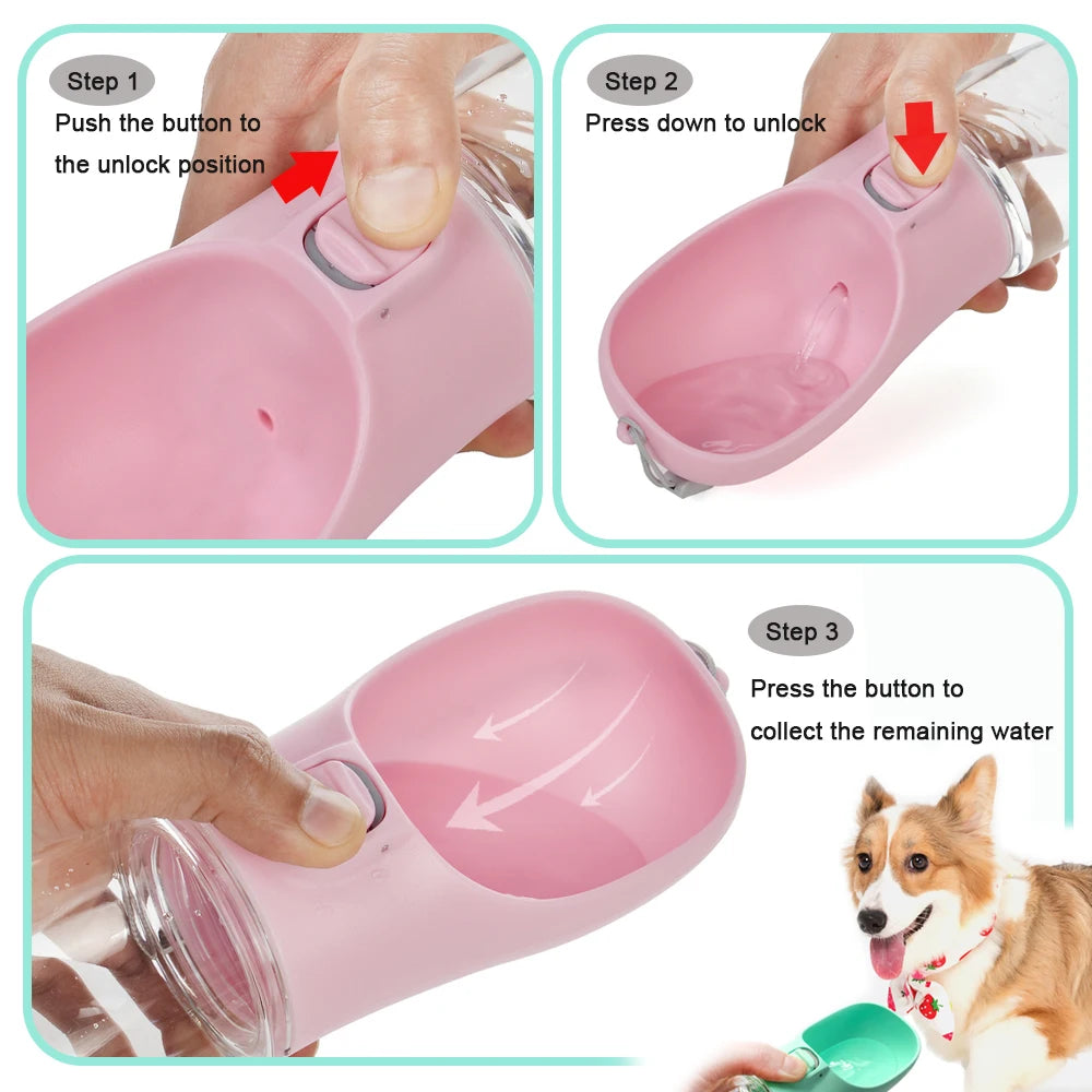 HydroPet® – Gourde Portable Anti-Fuite pour Chien & Chat | Hydratation en Balade